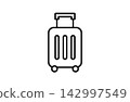 Suitcase line art icon 142997549