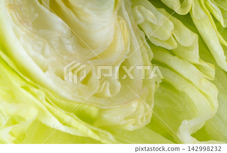 Iceberg lettuce salad macro texture Iceberg lettuce salad macro texture 142998232
