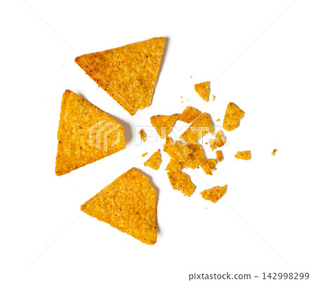 Tortilla chips, mexican nacho snack Tortilla chips, mexican nacho snack 142998299