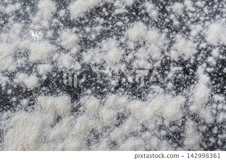 Wheat flour powder textured background, spelt grain dust pattern Wheat flour powder textured background, spelt grain dust pattern 142998361