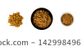Cooked lentil, boiled green lentils 142998496