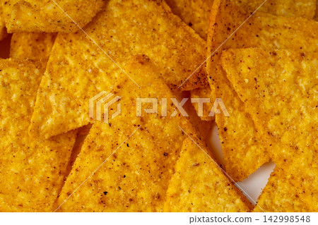 Tortilla chips, mexican nacho snack Tortilla chips, mexican nacho snack 142998548