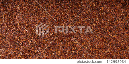 Rooibos tea leaves pattern closeup Rooibos tea leaves pattern closeup 142998984
