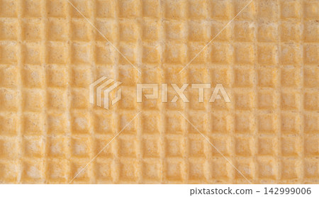 Waffle textured background, crispy wafer cake pattern 142999006