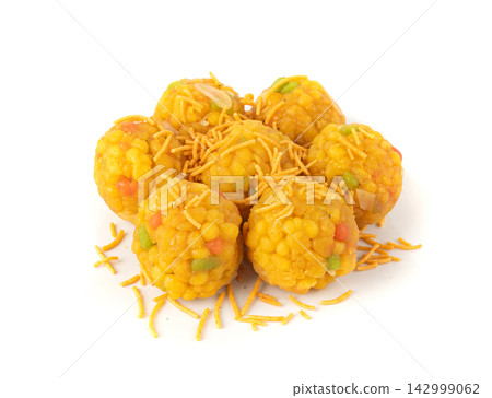 Ladoo, laddu or bundi laddoo is Indian sweet Diwali food. This is boondi ladoo balls Ladoo, laddu or bundi laddoo is Indian sweet Diwali food. This is boondi ladoo balls 142999062
