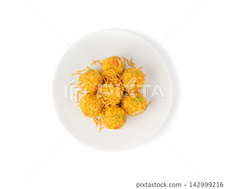 Ladoo, laddu or bundi laddoo is Indian sweet Diwali food. This is boondi ladoo balls Ladoo, laddu or bundi laddoo is Indian sweet Diwali food. This is boondi ladoo balls 142999216