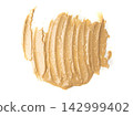 Tahini smear isolated, sesame seeds paste splash, spilled tahina sauce, spill eastern dip 142999402