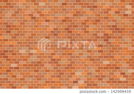 Brick wall seamless pattern, red ceramic stone tile, brown brickwall vector illustration Brick wall seamless pattern, red ceramic stone tile, brown brickwall vector illustration 142999439
