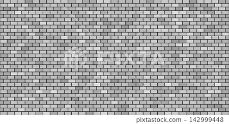 Brick wall seamless pattern, grey ceramic stone tile, black and white brickwall vector illustration Brick wall seamless pattern, grey ceramic stone tile, black and white brickwall vector illustration 142999448