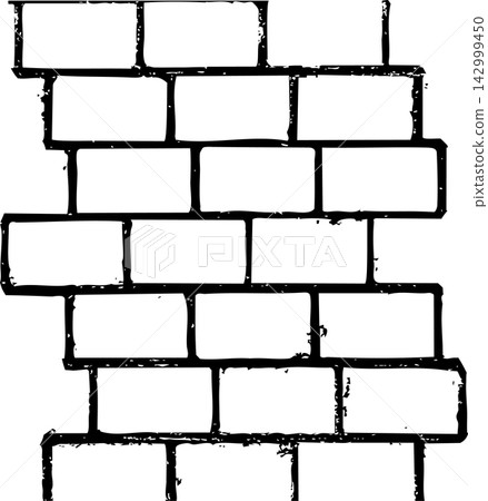 Hole in red brick wall Hole in red brick wall 142999450