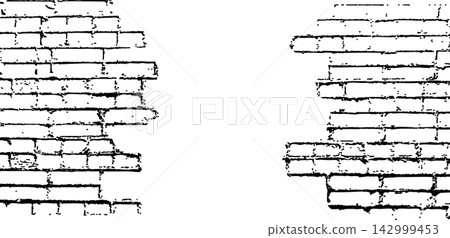 Hole in red brick wall Hole in red brick wall 142999453