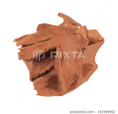 Broken ceylon cinnamon pile silhouette Broken ceylon cinnamon pile silhouette 142999462