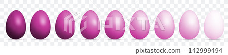 3d chicken egg set, realistic vector shell isolated 3d chicken egg set, realistic vector shell isolated 142999494
