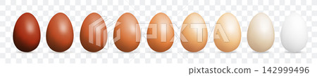 3d chicken egg set, realistic vector shell isolated 3d chicken egg set, realistic vector shell isolated 142999496