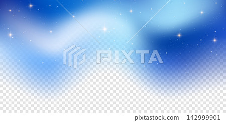 Starry transparent night sky with shiny dust of glitter. Vector galaxy with light effect of small stellar particles. Magic cosmic decoration with realistic twinkles and constellations Starry transparent night sky with shiny dust of glitter. Vector galaxy with light effect of small stellar particles. Magic cosmic decoration with realistic twinkles and constellations 142999901