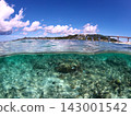 Sesoko Island, Okinawa Prefecture: Summer sky and underwater scenery of Anchi Beach 143001542