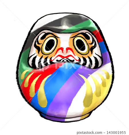 Rainbow-colored Daruma doll Rainbow-colored Daruma doll 143001955