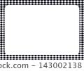Black and white checkered frame and rounded square text space 143002138