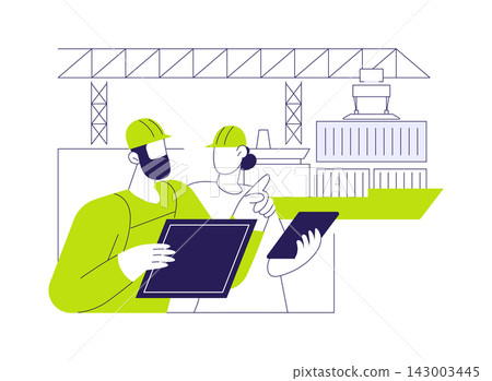 Inland shipping abstract concept vector illustration. Inland shipping abstract concept vector illustration. 143003445