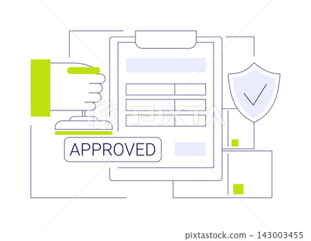 Insurance certificate abstract concept vector illustration. Insurance certificate abstract concept vector illustration. 143003455