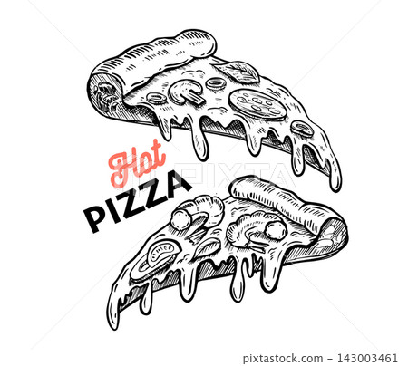 pizza, logo, vector 143003461