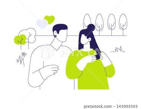Flirting isolated cartoon vector illustrations. Flirting isolated cartoon vector illustrations. 143003503