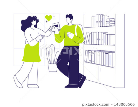 First feelings isolated cartoon vector illustrations. First feelings isolated cartoon vector illustrations. 143003506