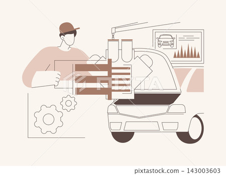 Car diagnostics isolated cartoon vector illustrations. Car diagnostics isolated cartoon vector illustrations. 143003603