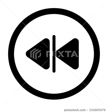Pause button icon in black circle 143005079