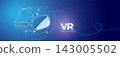 VR Technology Headset Futuristic Digital Banner 143005502
