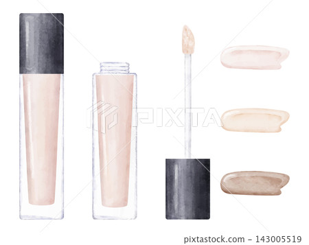 水彩風格液體遮瑕膏插畫集 水彩風格液體遮瑕膏插畫集 143005519