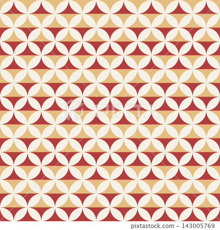 abstract overlapping circles seamless pattern red and gold retro vector background flat design abstract overlapping circles seamless pattern red and gold retro vector background flat design 143005769