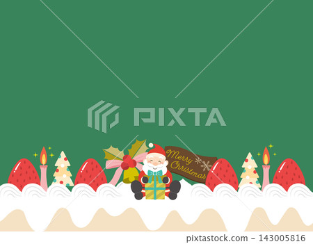 Santa Claus and Christmas cake frame Santa Claus and Christmas cake frame 143005816