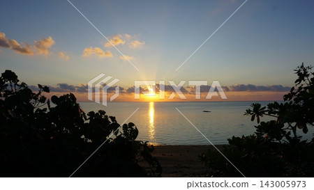 Sunset over the sea Sunset over the sea 143005973
