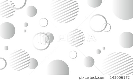 淺銀灰色圓形孟菲斯風格背景,橫向 16:9 比例 淺銀灰色圓形孟菲斯風格背景,橫向 16:9 比例 143006172