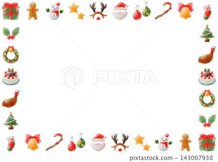Cute Christmas picture book style frame Cute Christmas picture book style frame 143007938
