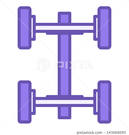 Colored Alignment Service Icon. Vector Icon. Adjusting the Car Suspension Angles. Vehicle Repair. Car service concept 143008095