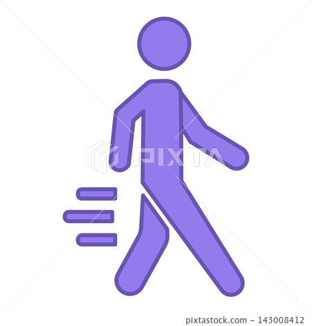 Colored Fast Walk Icon. Vector Icon of a Fast Walking Man. Sports Walking. Pedestrian pictogram. For Maps, Signs, Diagrams, City Oriented Navigation Applications, and Infographics Colored Fast Walk Icon. Vector Icon of a Fast Walking Man. Sports Walking. Pedestrian pictogram. For Maps, Signs, Diagrams, City Oriented Navigation Applications, and Infographics 143008412