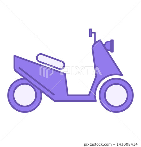 Colored Scooter Icon. City Vehicle Vector Icon. Eco-friendly Transport Colored Scooter Icon. City Vehicle Vector Icon. Eco-friendly Transport 143008414