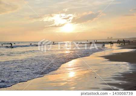 久沼海灘的傍晚景色 久沼海灘的傍晚景色 143008739
