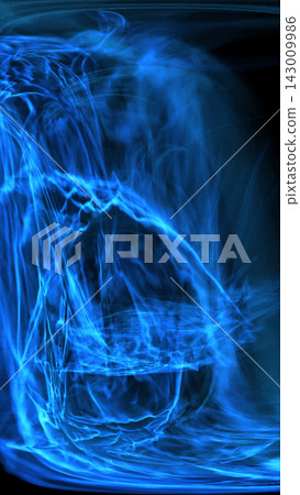 Glowing blue light trails twist and overlap against a black background, creating an abstract composition of flowing energy and luminous curves. Glowing blue light trails twist and overlap against a black background, creating an abstract composition of flowing energy and luminous curves. 143009986