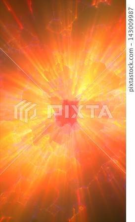 Abstract orange and yellow energy burst with intense glowing rays, resembling a solar flare or fiery plasma explosion. Abstract orange and yellow energy burst with intense glowing rays, resembling a solar flare or fiery plasma explosion. 143009987