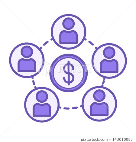 Colored Mutual Fund Icon. Long-term Investments, Income Growth, and Dividend Payments. Business and Finance Concept Colored Mutual Fund Icon. Long-term Investments, Income Growth, and Dividend Payments. Business and Finance Concept 143010093
