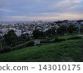 A park with a panoramic view of the city. A park with a panoramic view of the city. 143010175