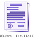 Policies Color Icon. Insurance Documents Vector Icon. Accounting Concept 143011231