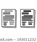 Policies icons. Black and White Vector Icons of Insurance Documents. Accounting Concept 143011232