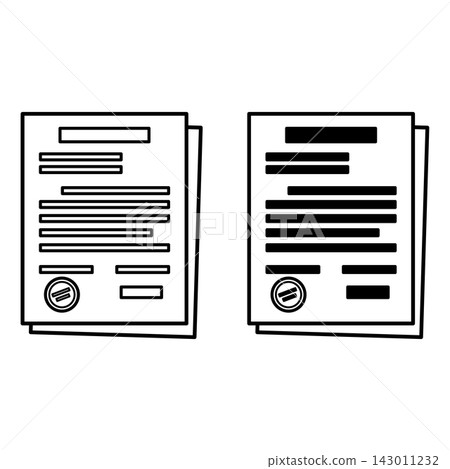 Policies icons. Black and White Vector Icons of Insurance Documents. Accounting Concept Policies icons. Black and White Vector Icons of Insurance Documents. Accounting Concept 143011232