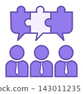 Team Building Color Icon. Vector Icon of People Working in a Team. Unity and Teamwork. Workshop Concept 143011235