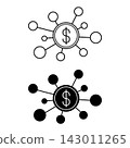 Asset Icons. Black and White Vector Asset Management Icons. Investments. Accounting Concept 143011265