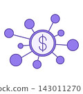 Colored Asset Icon. Asset Management Vector Icon. Investments. Accounting Concept 143011270